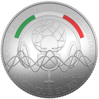 Italie 5 euros Argent PROOF 2024 - 150e anniversaire de la naissance de Guglielmo Marconi et 100 ans depuis la première émission radiophonique en Italie