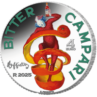 Italie 4 euros Argent BU 2025 - Campari argent