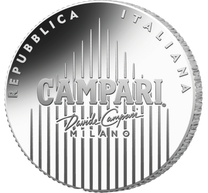Italie 4 euros Argent BU 2025 - Campari argent