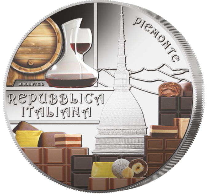Italie 5 euros BU 2025 - Culture gastronomique et œnologique italienne – Barolo et chocolat – Piémont