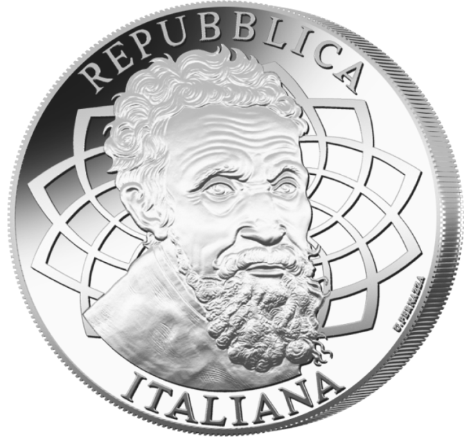 Italie 5 euros Argent BU 2025 - 550e anniversaire de la naissance de Michelangelo