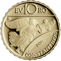 Italie 10 euros or BE 2021 - Série Empereurs Romains - Constantin