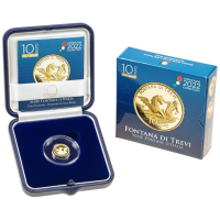Italie 10 euros or BE 2022 - Fontaines d'Italie - Fontaine de Trevi