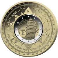 Italie 2 euro + 10 euro Proof 2025 - Voyage du navire Amerigo Vespucci