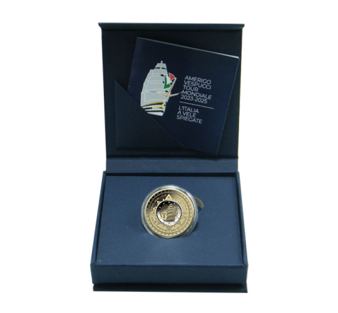Italie 2 euro + 10 euro Proof 2025 - Voyage du navire Amerigo Vespucci