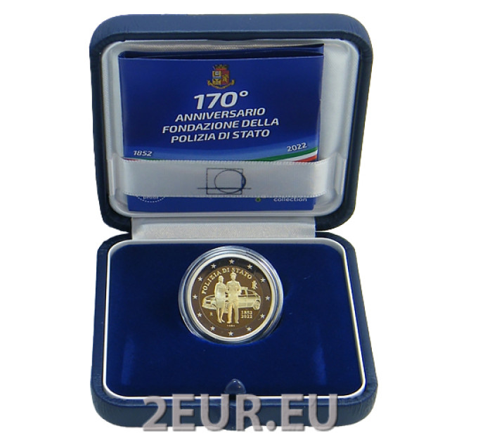 Italie 2 euro BE 2022 - 170e anniversaire de la fondation de la police nationale italienne