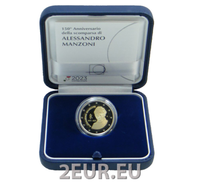 Italie 2 euro BE 2023 - 150e anniversaire de la mort d'Alessandro Manzoni