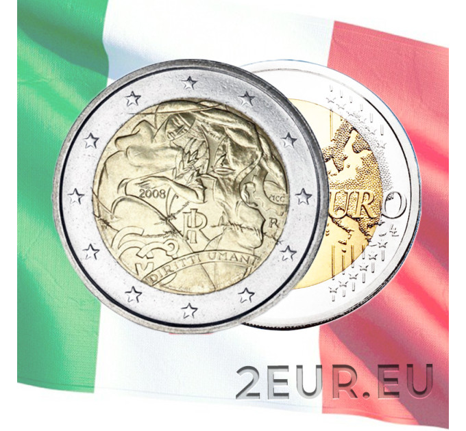 Italie 2 euro UNC 2008 - Déclaration des Droits de l'Homme