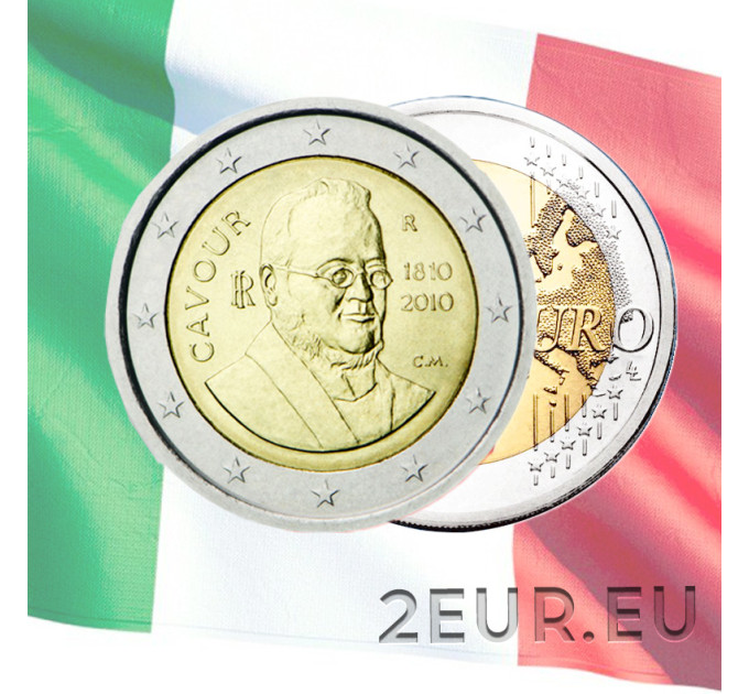 Italie 2 euro UNC 2010 - 200e Anniversaire de la Naissance de Camillo Benso Comte de Cavoure