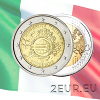 Italie 2 euro UNC 2012 - 10 Ans de l'Euro Cash