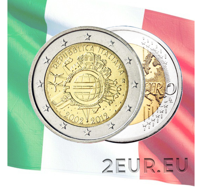 Italie 2 euro UNC 2012 - 10 Ans de l'Euro Cash