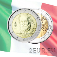 Italie 2 euro UNC 2013 - 200e anniversaire de la naissance de Giuseppe Verdi