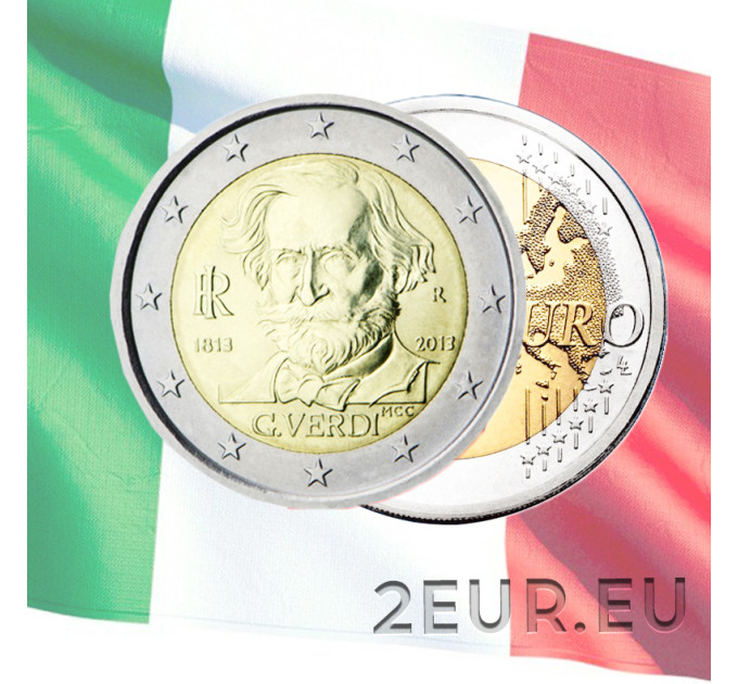 Italie 2 euro UNC 2013 - 200e anniversaire de la naissance de Giuseppe Verdi