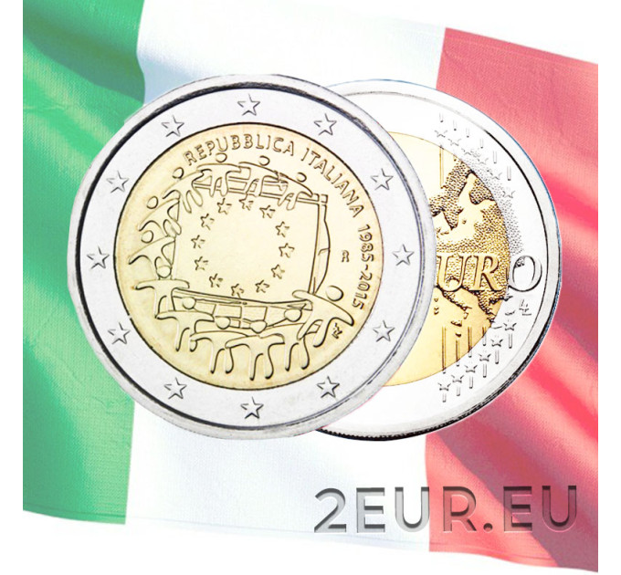 Italie 2 euro UNC 2015 - 30e anniversaire du drapeau de l'UE