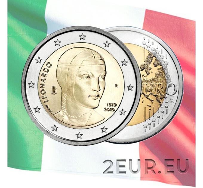 Italie 2 euro UNC 2019 - 500e anniversaire de la mort de Léonard de Vinci