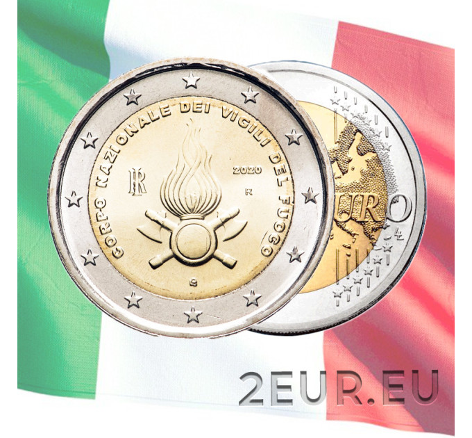 Italie 2 euro UNC 2020 - 80ème Anniversaire du Corps National des Pompiers