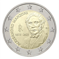 Italie 2 euro UNC 2023 - 150e anniversaire de la mort d'Alessandro Manzoni