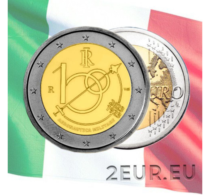 Italie 2 euro UNC 2023 - 100 Ans de l'Armée de l'Air Italienne