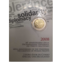 Italie 2 euros BU 2008 - DROITS HUMAINS