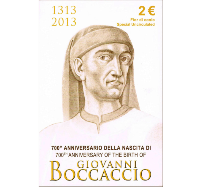 Italie 2 euros BU 2013 - 700E ANNIVERSAIRE DE GIOVANNI BOCCACCIO