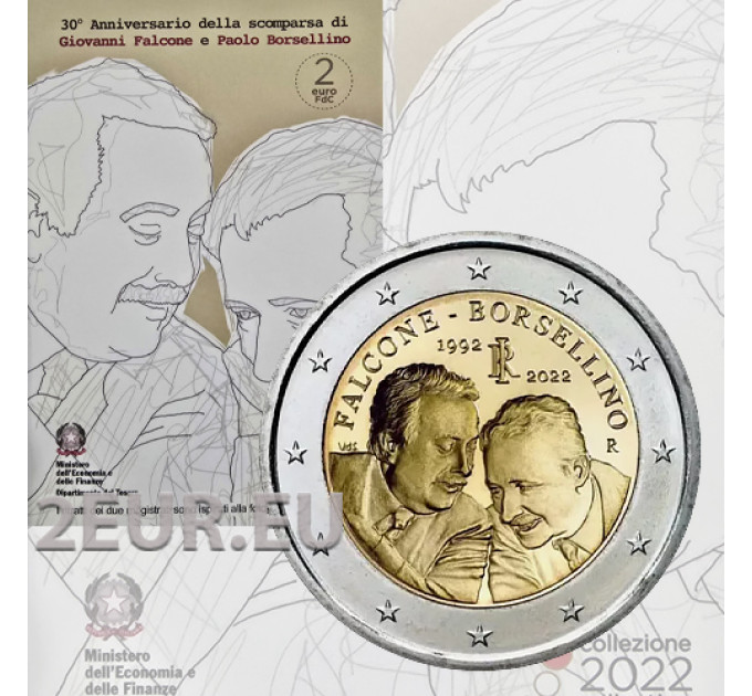 Italie 2 euros BU 2022 - 30e anniversaire de la mort de Giovanni Falcone et Paolo Borsellino