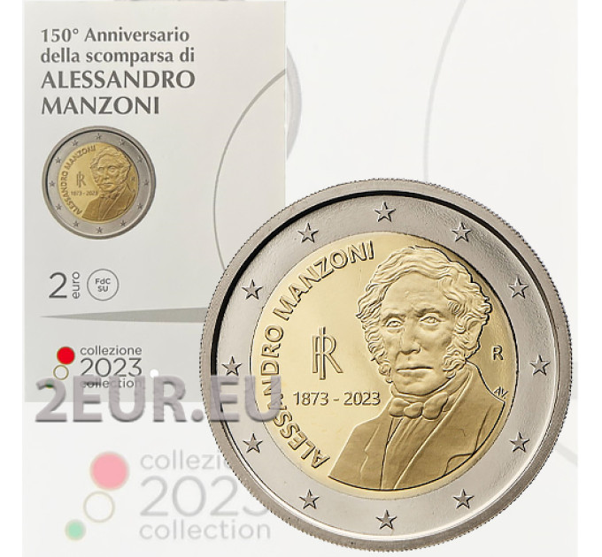 Italie 2 euros BU 2023 - 150e anniversaire de la mort d'Alessandro Manzoni