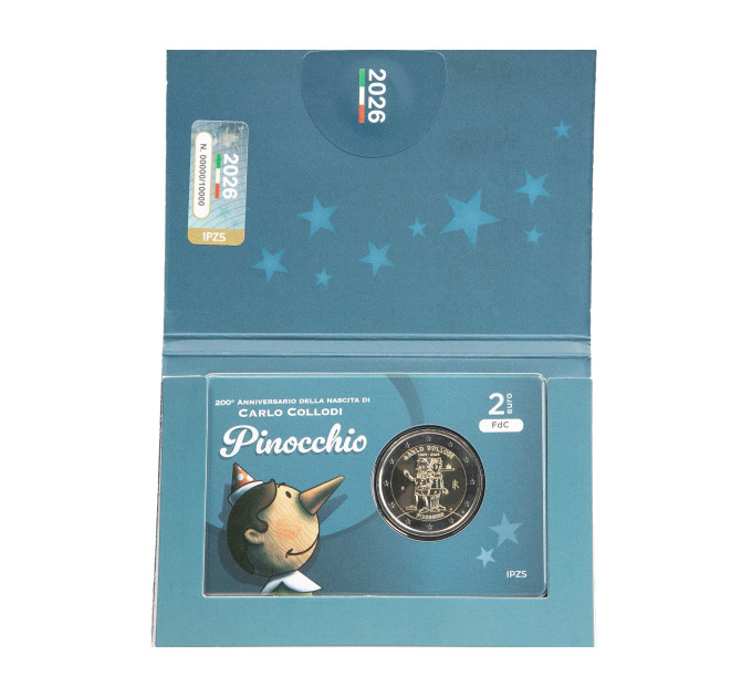 Italie 2 euro BU 2026 - 200e anniversaire de la naissance de Carlo Collodi