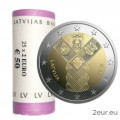 Lettonie 2 euros UNC rouler 2018 - 100e anniversaire de l'indépendance des États baltes
