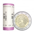 Lettonie 2 euros UNC rouler 2015 - Présidence de l'UE