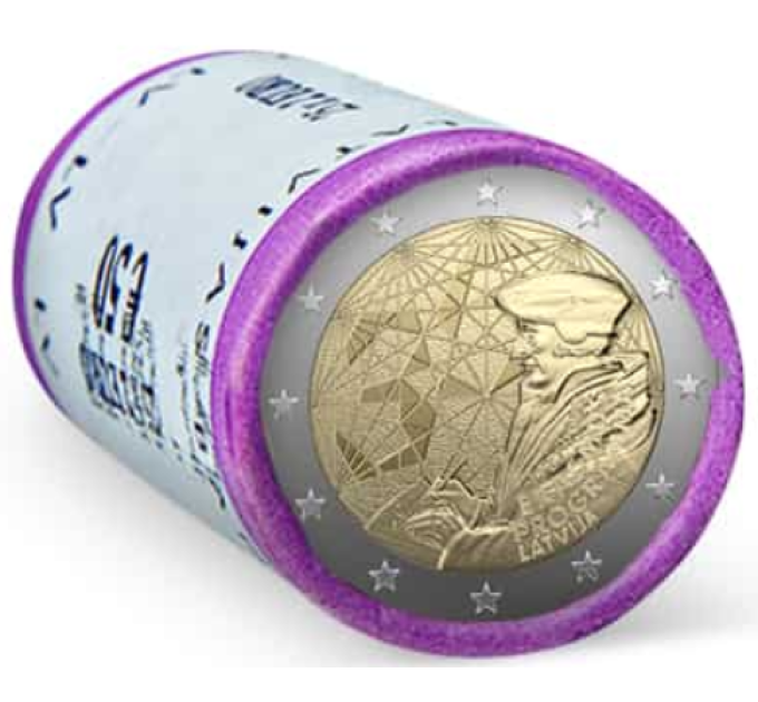 Lettonie 2 euros UNC rouler 2022 - 35 ans d'Erasmus
