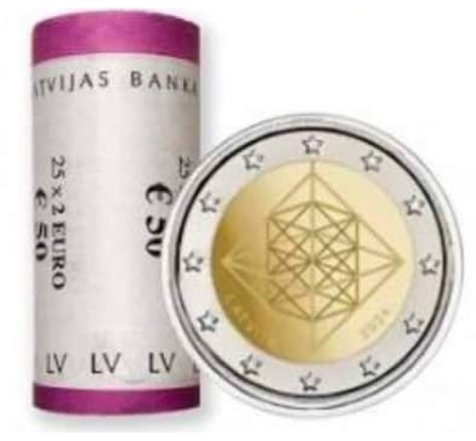 Lettonie 2 euros UNC rouler 2024 - Himmeli