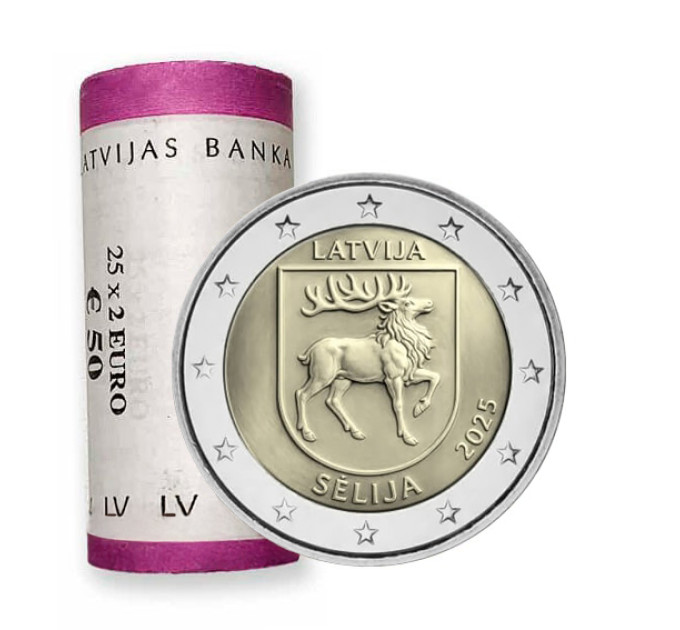 Lettonie 2 euros UNC rouler 2025 - Sēlija