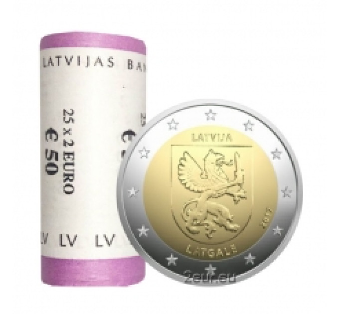 Lettonie 2 euros UNC rouler 2017 - Latgale