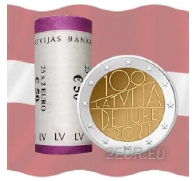 Lettonie 2 euros UNC rouler 2021 - Lettonie de jure 100