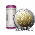 Lettonie 2 euros UNC rouler 2022 - Littératie financière - 100 ans de la Banque de Lettonie
