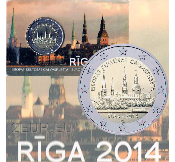 Lettonie 2 euros BU 2014 - Riga - Capitale européenne de la culture  