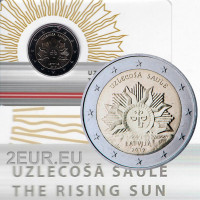 Lettonie 2 euros BU 2019 - Le Soleil Levant 