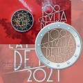Lettonie 2 euros BU 2021 - 100e anniversaire de la reconnaissance de la République de Lettonie  