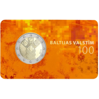 Lettonie 2 euros BU 2018 - 100 Ans de l'Indépendance des Pays Baltes  