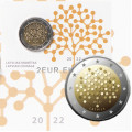 Lettonie 2 euros BU 2022 - Culture financière - 100 ans Banque de Lettonie  