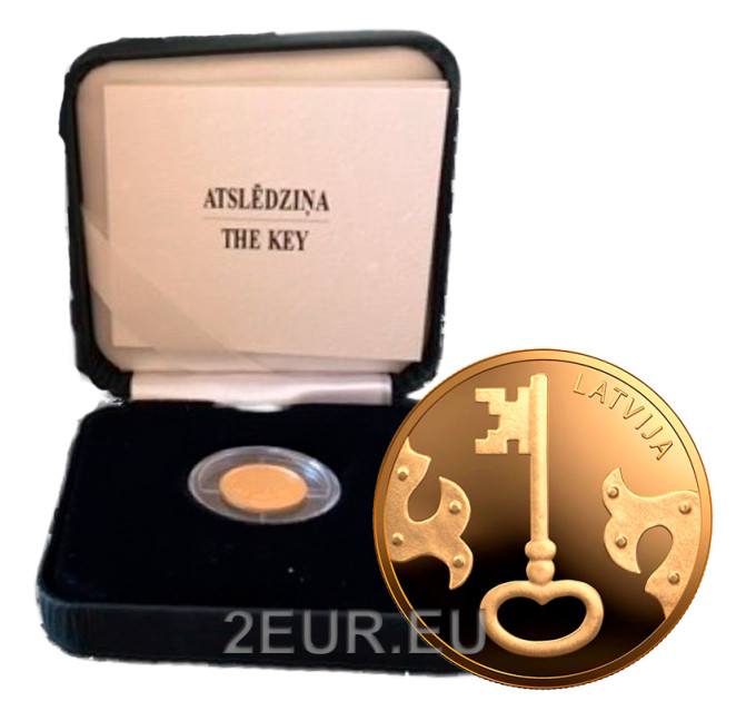 Lettonie 5 euros or BE 2021 - La Clé