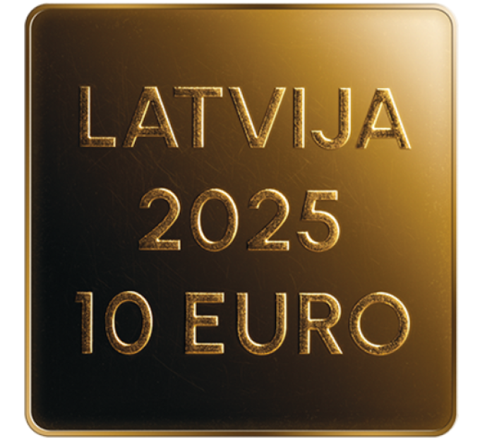 Lettonie 5 euros or BE 2025 - Notre terre