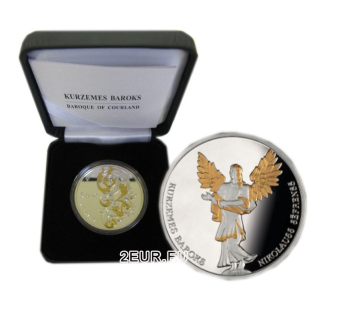 Lettonie 5 euros argent BE 2014 - Baroque de Courlande