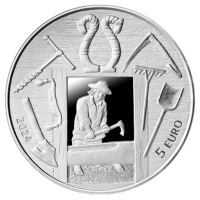 Lettonie 5 euros argent BE 2024 - À travers le temps