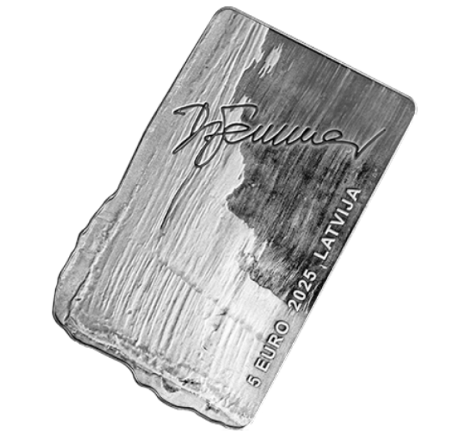 Lettonie 5 euros argent BE 2025 - Gemme
