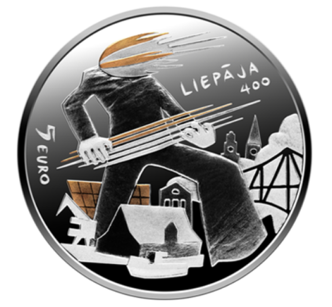 Lettonie 5 euros argent BE 2025 - Soleil et vent