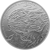 Lituanie 1,5 euro UNC 2024 - Douze frères volant avec des merles