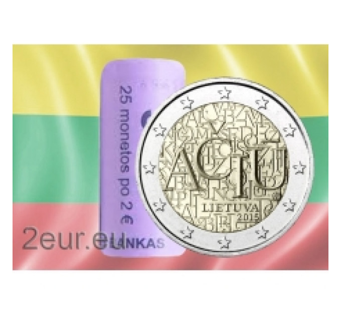 Lituanie 2 euros UNC rouler 2015 - Aciu : langue lituanienne