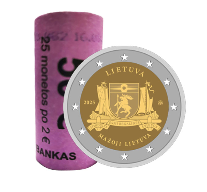 Lituanie 2 euros UNC rouler 2025 - Lituanie Mineure