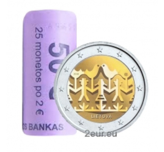 Lituanie 2 euros UNC rouler 2018 - Célébration de la chanson et de la danse lituaniennes